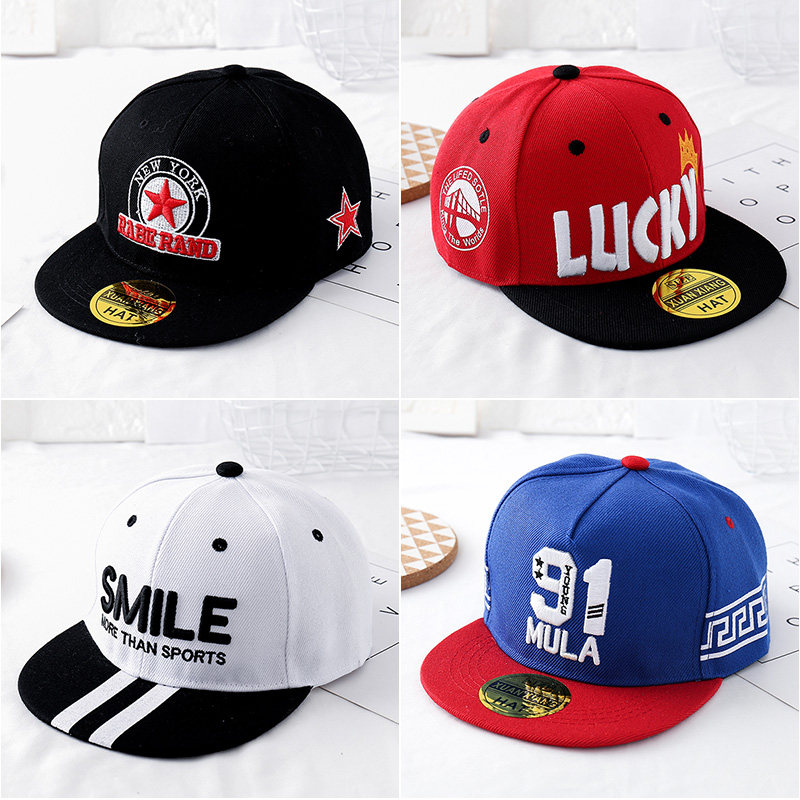 Children's hip-hop hat Korean version of flat hat hip-hop hiphop children's performance boy letter baseball cap