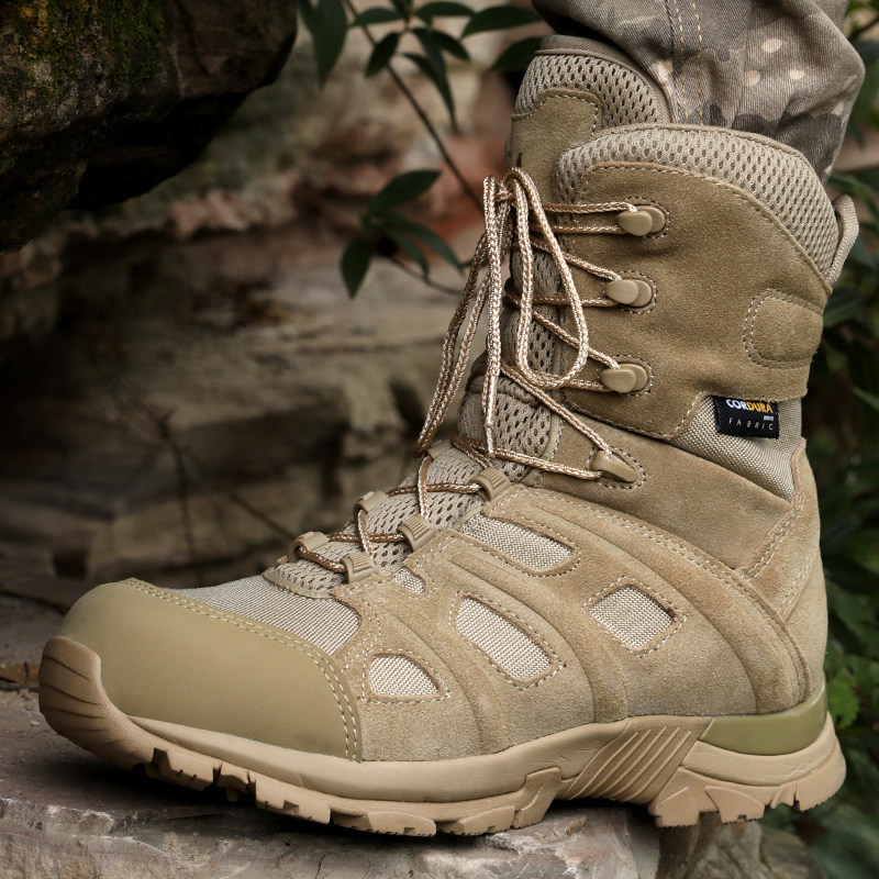 HillWade professional outdoor hiking high-tube ultra-light military fans training tactical combat boots desert boots hiking shoes