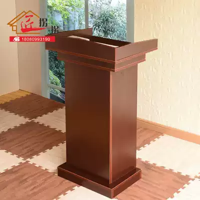 Wooden new solid wood podium Podium Welcome desk Shopping Guide desk Reception Desk Concierge desk Podium table Parking table