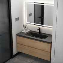 Nano-rock integrated basin day-style bathroom cabinet combined toilet wash-face table wash and wash basin Nordic light lavish
