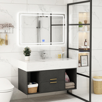 Marble countertop bathroom cabinet combination toilet sink wash face modern simple toilet wash basin bathroom