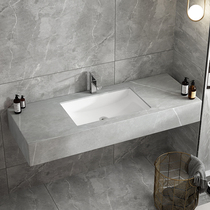 Rock plate countertop integrated basin washroom washroom washroom cabinet Bathroom Cabinet Marble washing stage Custom hanging wall style