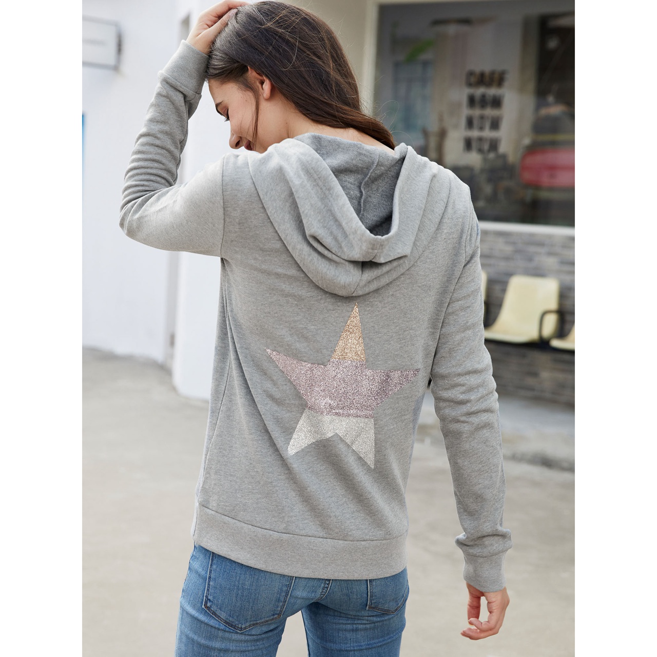 Sweatshirt femme - Ref 3217090 Image 4