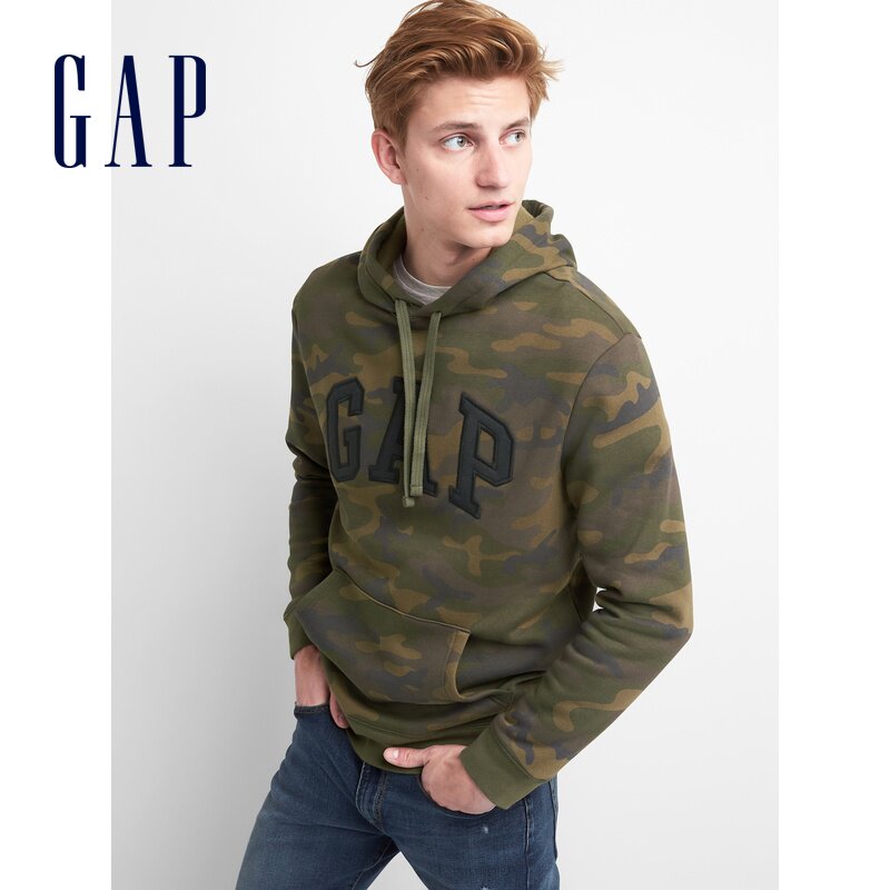 Gap men's clothing Lianhood hooded sweatshirt 867073 fall Leisure LOGO clothes men loose sweatshirt blouses