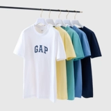 Gap Весенняя хлопковая футболка с коротким рукавом подходит для мужчин и женщин, с печатью вашего логотипа