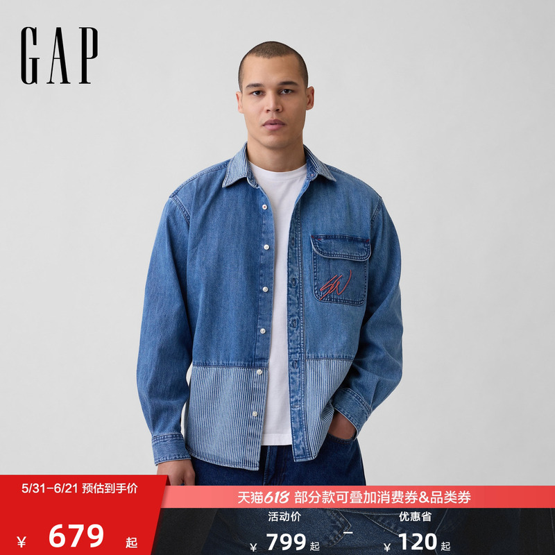 【Gapx Sean Wotherspoon】Men's Clothing 26 Summer New Denim Shirt Us Version 000904045