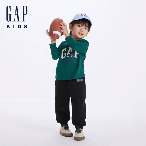 Gap, осенний детский лонгслив для мальчиков, в западном стиле, детская одежда