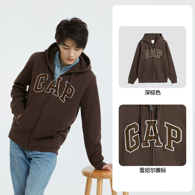 Gap, осенний бархатный спортивный свитшот для мужчин и женщин, одежда для пары, худи