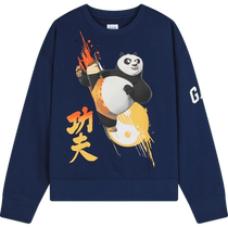 (Kung Fu Panda Joint) Gap Boys and Girls Spring 2024 New Style Western Style Knitted Round Neck Sweatshirt 890571