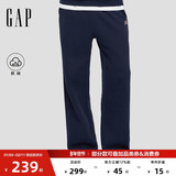 [Одобрение Cheng Yi] Мужские весенне-осенние брюки Gap из углеродного волокна с логотипом Gap на флисе 2025 года, свободные прямые брюки 787413