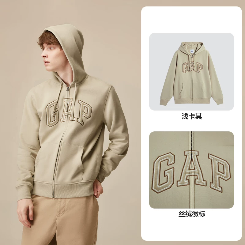 Gap, осенний бархатный спортивный свитшот для мужчин и женщин, одежда для пары, худи