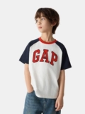 Gap, весенняя хлопковая детская футболка с коротким рукавом подходит для мужчин и женщин, детская одежда
