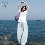 Gap Весенняя хлопковая футболка с коротким рукавом подходит для мужчин и женщин, с печатью вашего логотипа, в американском стиле