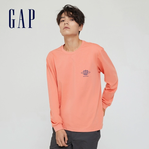 Хлопковый лонгслив, мужская осенняя приятная телу футболка, с печатью вашего логотипа