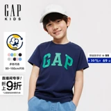 Gap, детская весенняя хлопковая футболка с коротким рукавом подходит для мужчин и женщин, комплект