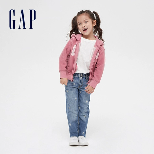 Gap Бархатная спортивная толстовка, весенний кардиган, с печатью вашего логотипа, тренд сезона, в западном стиле, детская одежда