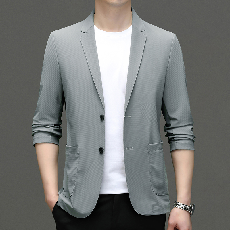Monesr~Exported to France! High-End Ice Silk Sun-Protective Men's Suit Jacket for Spring and Summer, Lightweight Men's Blazer