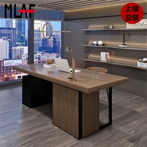 Nordic solid wood desk simple modern boss table single manager desk desk desktop computer desk industrial style