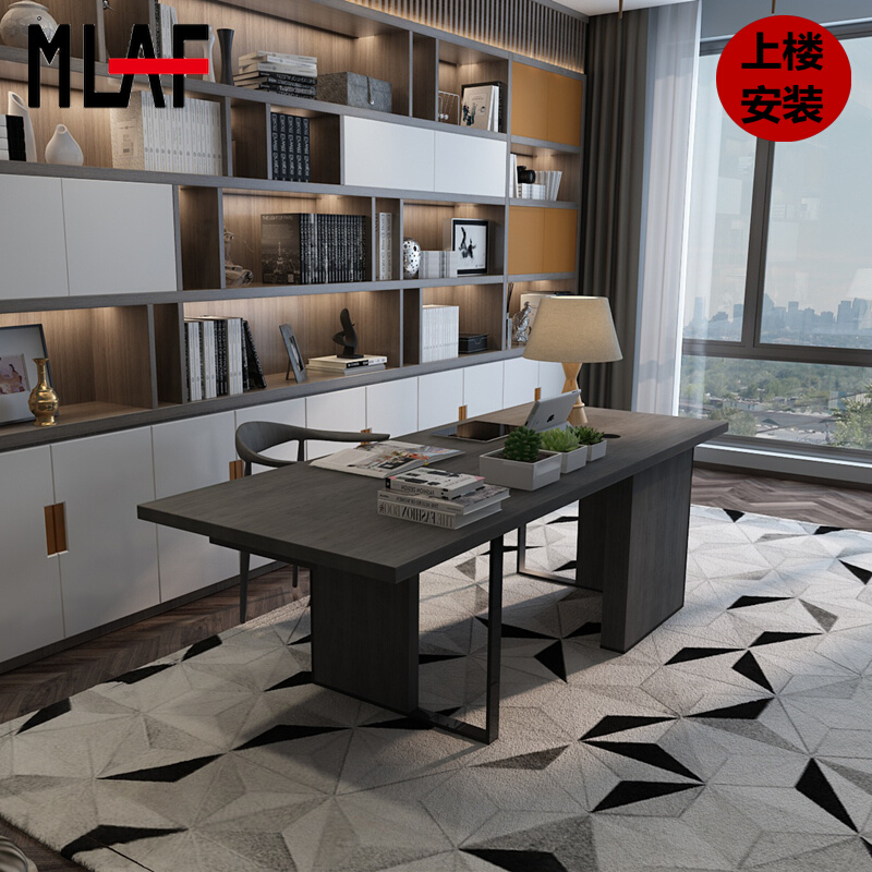 Modern simple solid wood desk drawer combination office furniture boss desk laptop desk writing desk