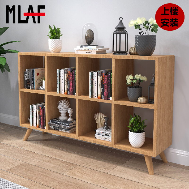 Full solid wood minimalist bookshelf Shelve Shelve Shelve Shelf Floor Containing Multilayer Bookcase Bookcase Minimalist Modern Day