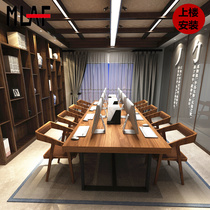 Nordic Solid Wood Table Industrial Wind Long Table Simple Modern Long Table Combined Desk Meeting Table