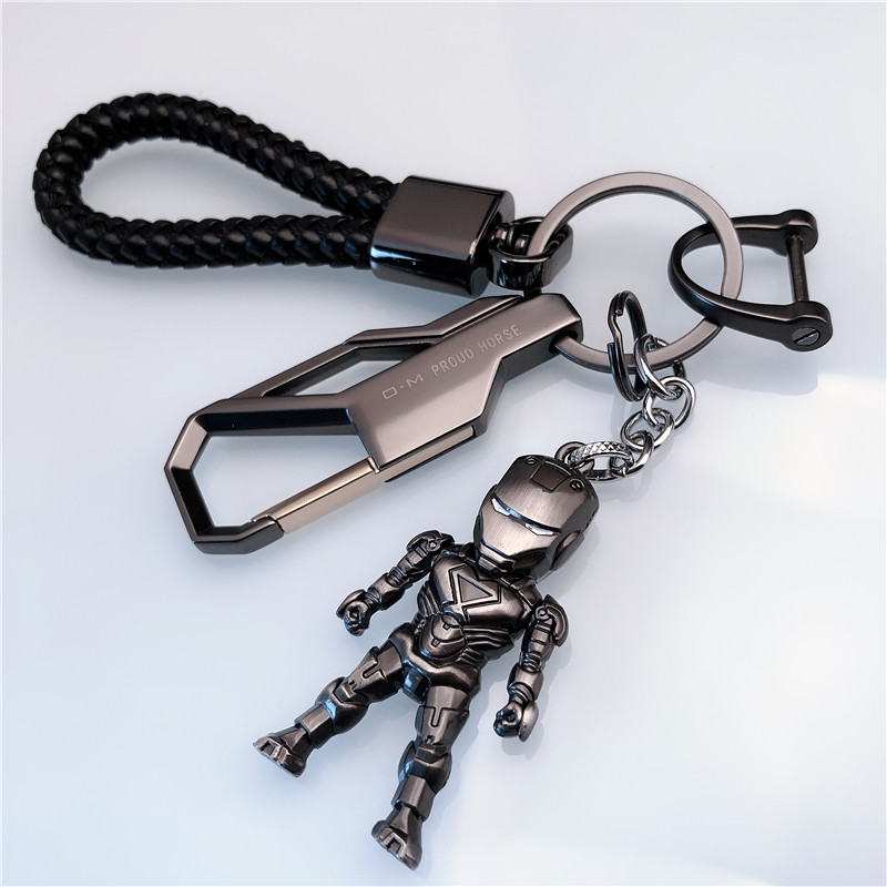 Atmospheric men's metal steel car keychain horseshoe buckle waist pendant keychain personality creative high-end