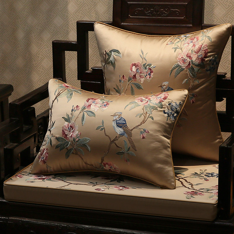 New Chinese Vintage Red Wood Chair Cushion Solid Wood Furniture Circle Chair Taike Chair Cushion of Sofa Cushions for Sofa Cushions Non-slip