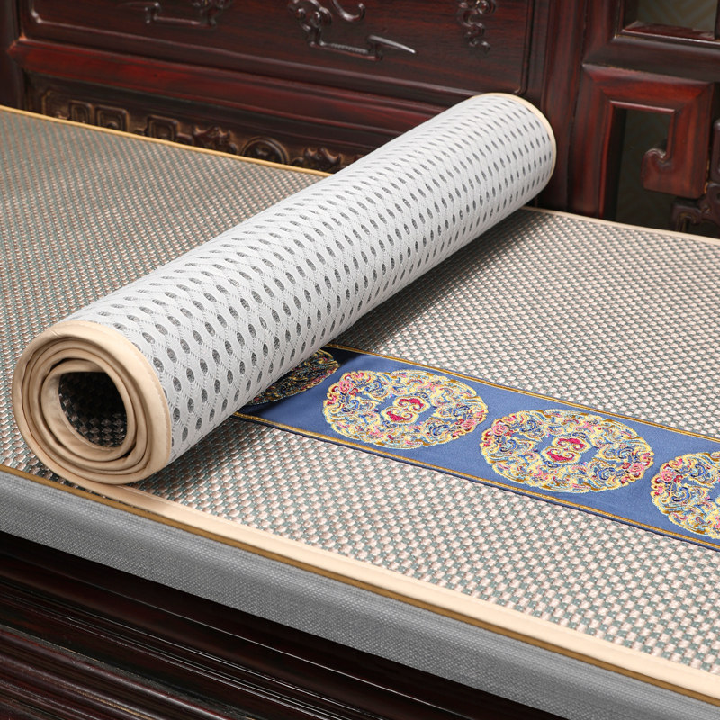 Summer ice silk mat sofa towel custom non-slip new Chinese mahogany rattan seat cushion sofa cover summer cool mat