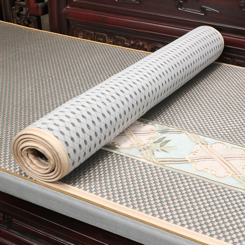 New Chinese red wood sofa towels light and luxurious custom summer ice silk cool mat cushions sofa cover rattan mat anti-slip