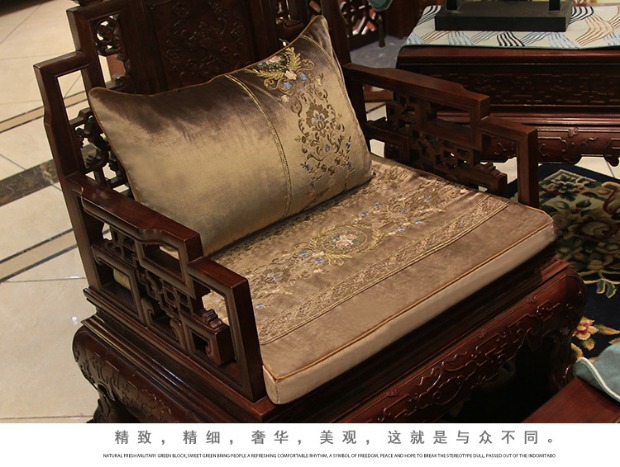 [Nhập khẩu nhung] Trung Quốc gỗ gụ rắn ghế gỗ đệm sofa đệm tựa lưng La Hán giường dày bọt biển đệm mẫu đệm ghế