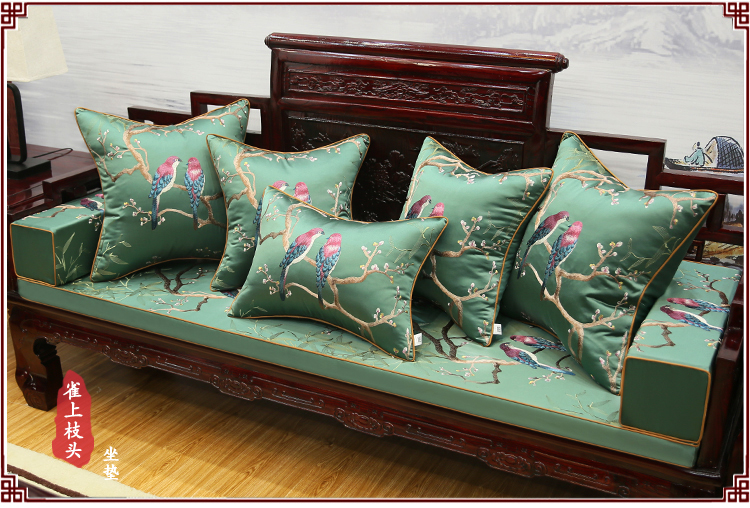 Đệm sofa gỗ gụ hiện đại Trung Quốc arhat giường bọt biển dày đệm chống trượt đệm vòng đệm gỗ rắn đệm mẫu đệm ghế