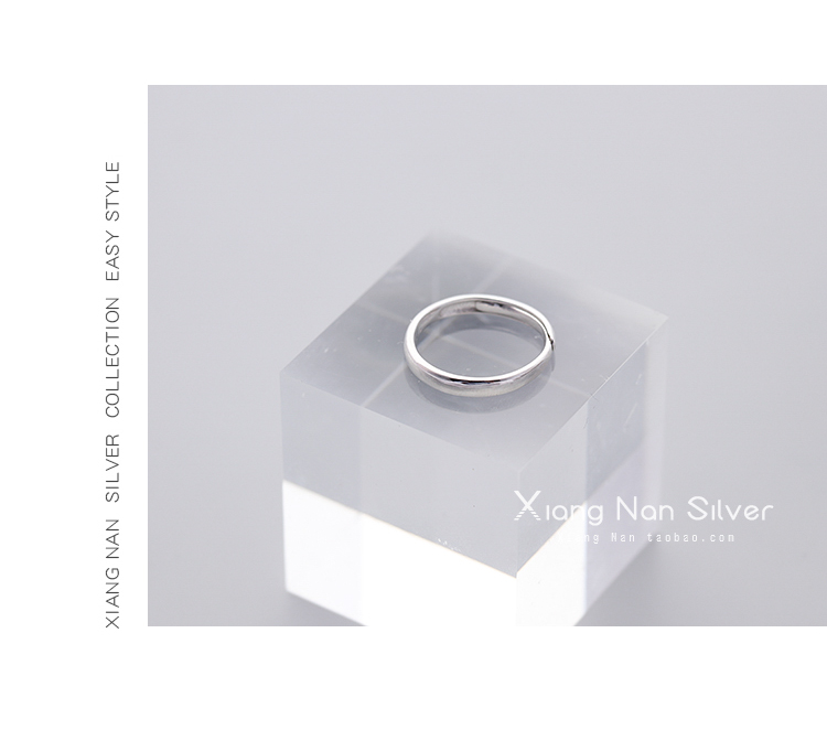[South Lane] 925 sterling bạc mặt trơn đôi nhẫn hoang dã nhẫn đơn giản Nhật Bản và Hàn Quốc tính khí nhẫn nam và quà tặng nhẫn đồng tiền