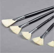  Ji Ume bristle fan-shaped pen Fan-shaped Oil painting Pen No 2 No 4 No 6 No 8 No 10 No 12 Single
