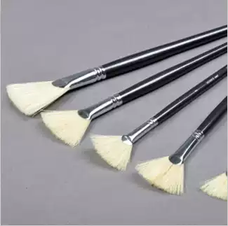 Ji Beautiful Pig Mane fan-shaped pen fan oil brush number 2 4 number 6 number 8 number 10 number 12 single branch