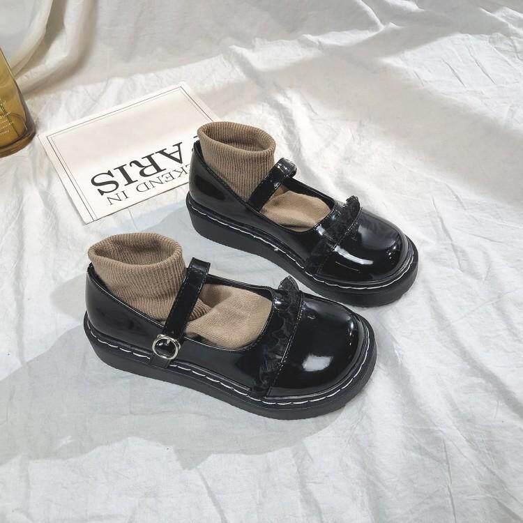 Japanese small leather shoes female students jk British doll shoes shallow mouth soft girl girl single shoes college style retro Mary Jane