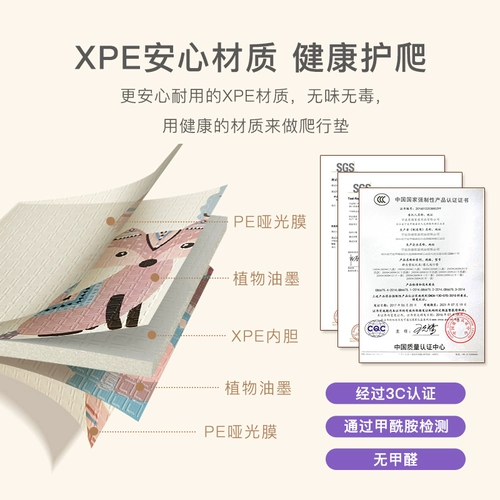 Детский складной игровой коврик для ползания для гостиной для домашнего использования, увеличенная толщина