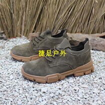 Spring and Autumn New Product Casual Suede All-match Round Toe Lace Wear-resistant Low Top Trendy Mens Shoes Fashion Sports Travel Hiking