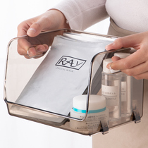 Put mask storage box flat desktop transparent cosmetics box artifact water milk dressing table shelf