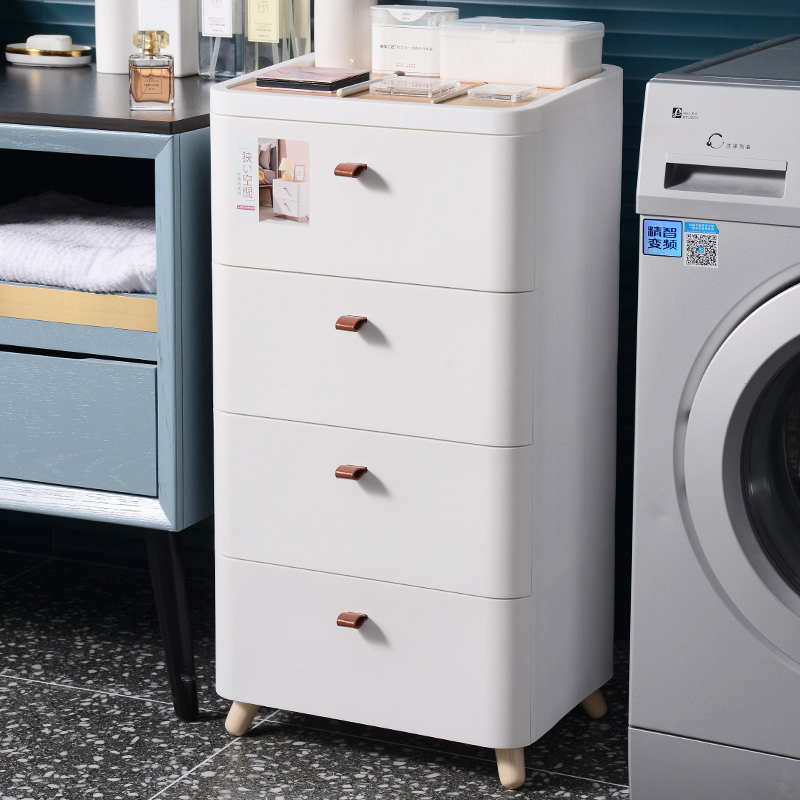 Powder room shelf floor-to-ceiling waterproof washstand storage cabinet light luxury toilet toilet side bathroom storage cabinet