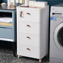 Toilet rack floor-to-floor waterproof washroom storage cabinet light luxury toilet side bathroom locker