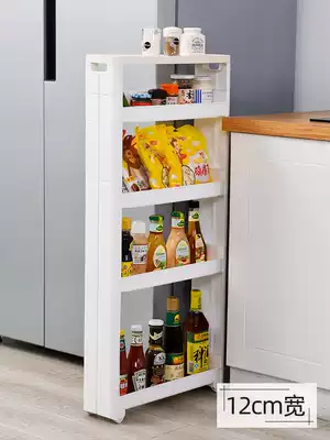 Slit shelf 12cm ultra-narrow refrigerator gap storage shelf mobile trolley kitchen clip rack