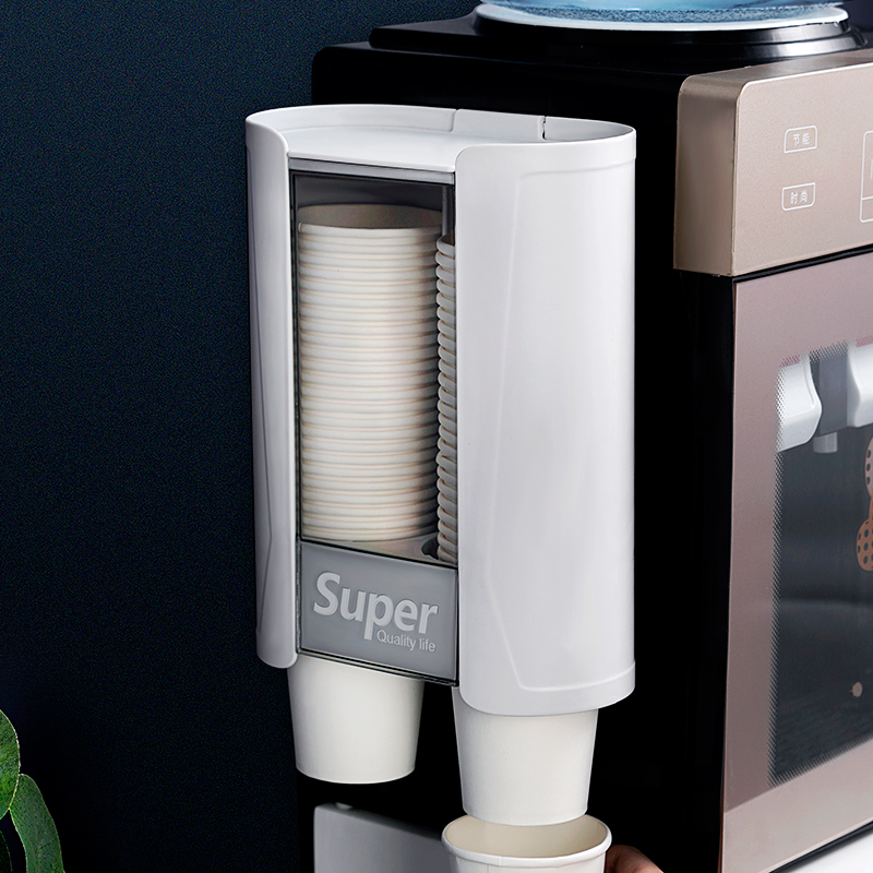 Wall-mounted automatic cup dispenser punch-free water dispenser paper cup holder household disposable cup holder commercial water cup holder