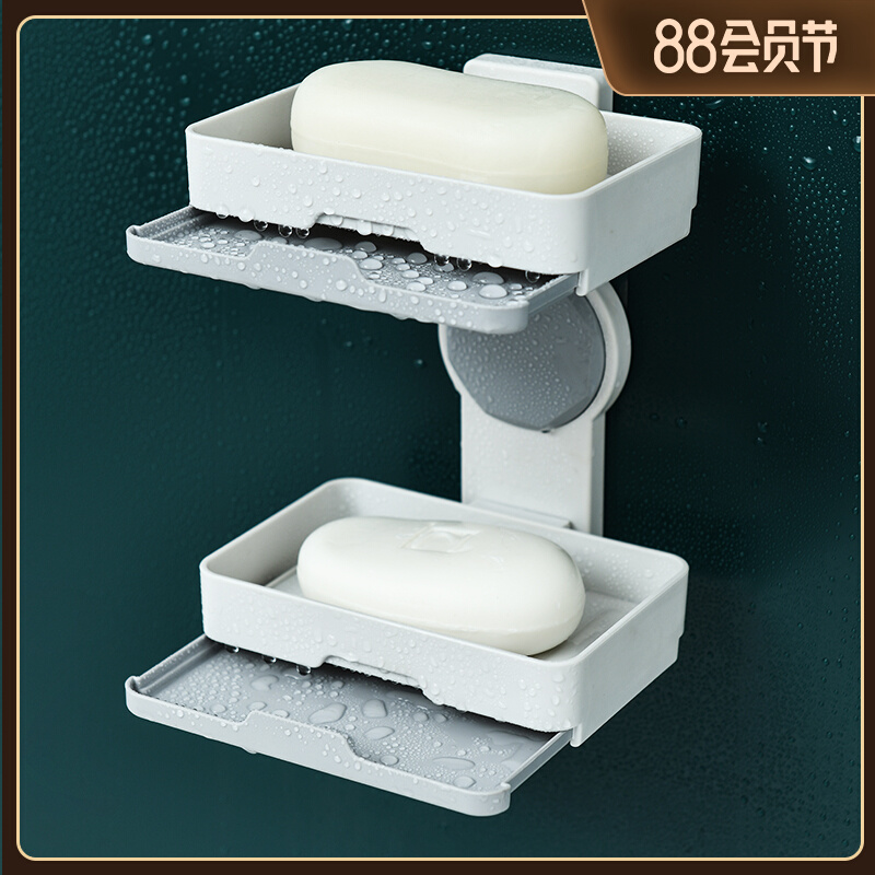 Double-layer fertilizer box asphalt sucker cosmetic room without punch fertilizer bathroom creative wall mounted household flavor box