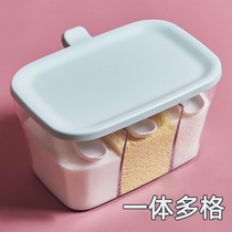 Seasoning box integrated multi-compartment set household combination kitchen seasoning tank three grid salt monosodium glutamate seasoning bottle jar