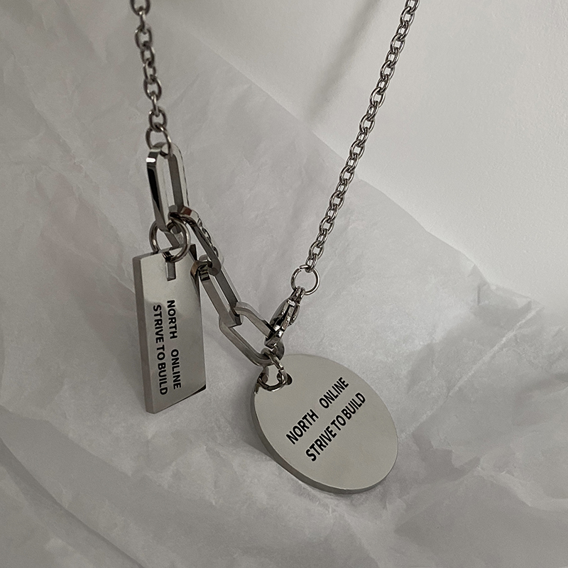 European and American Style Street Necklace Female Personality Hip Hop Trendy Brand Clavicle Chain Retro Pendant Pendant Versatile Couple Accessories Male