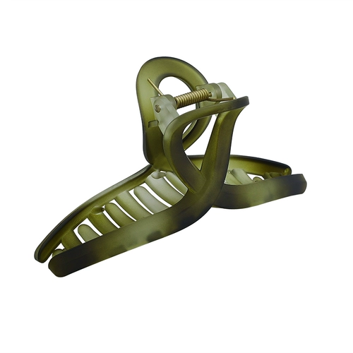 Матовая зеленая заколка для волос, элегантная заколка-крабик, акула, шпильки для волос, аксессуар для волос, в корейском стиле, простой и элегантный дизайн, изысканный стиль