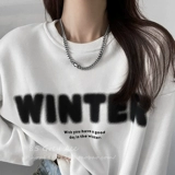 Базовая толстовка из нержавеющей стали подходит для мужчин и женщин в стиле хип-хоп для влюбленных, свитер