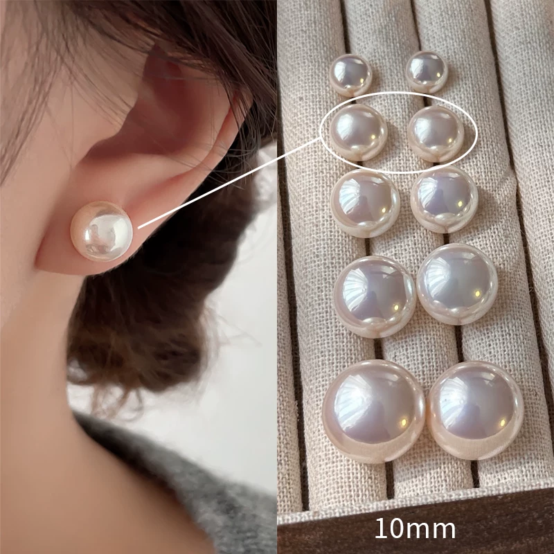 Earrings from pearl, ear clips, high-quality style, light luxury style