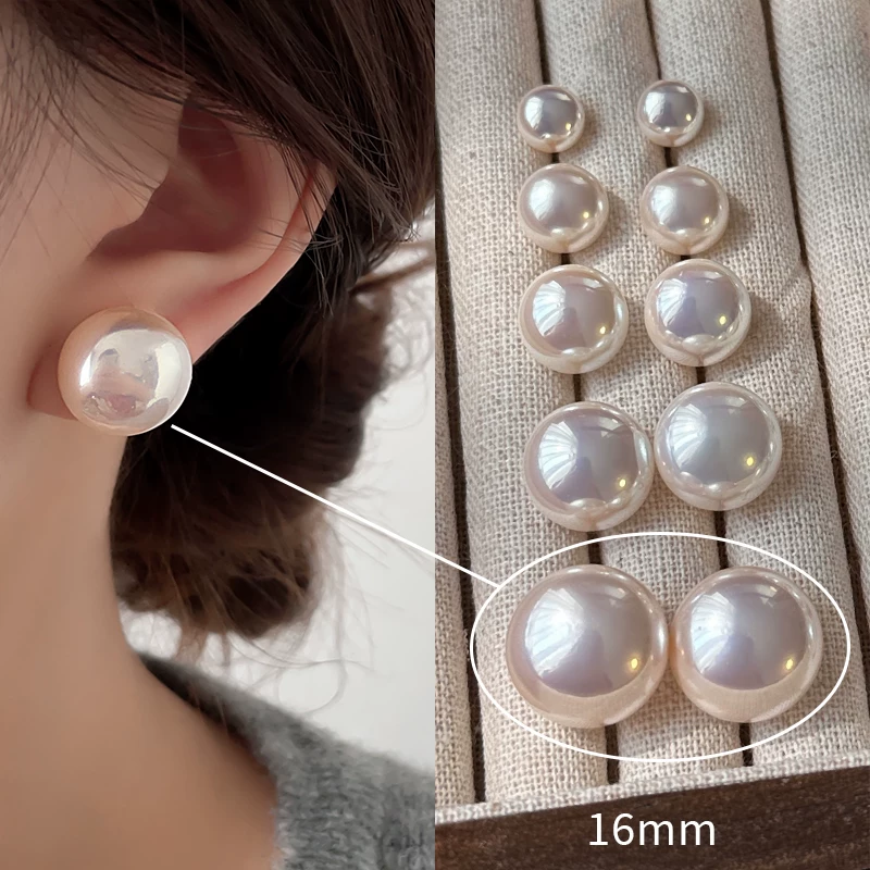 Earrings from pearl, ear clips, high-quality style, light luxury style