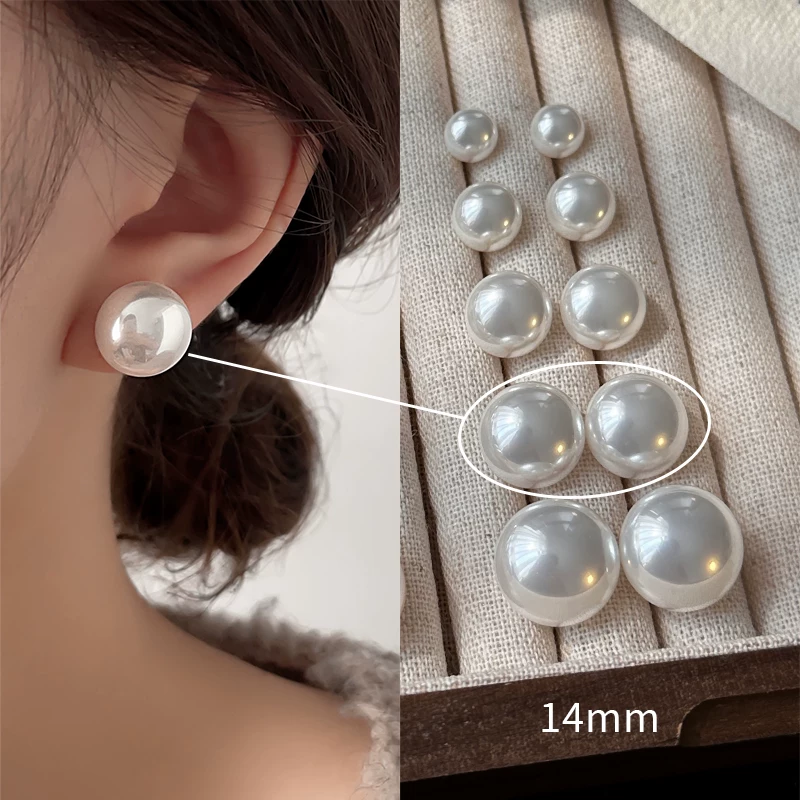 Earrings from pearl, ear clips, high-quality style, light luxury style